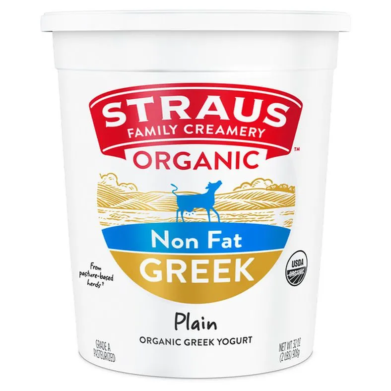 Straus Family Creamery Organic Greek, Plain, Nonfat