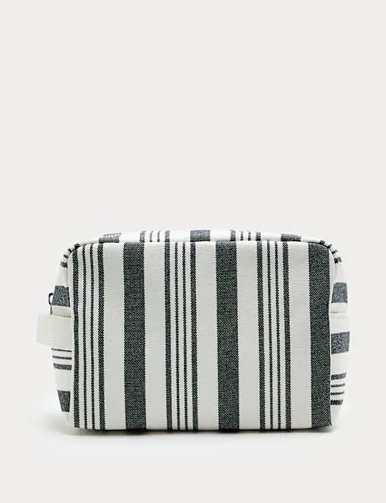 Canvas Striped Washbag