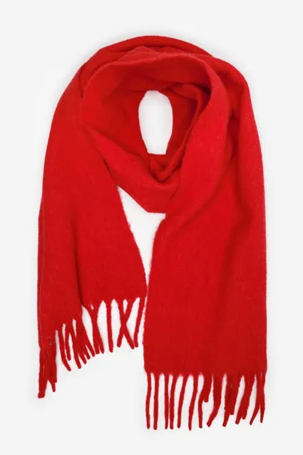 Zachte smalle sjaal effen wol mix