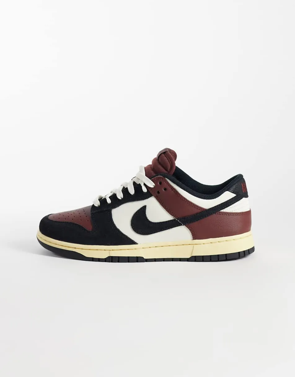 Nike Dunk low Retro PRM trainers in burgundy and black