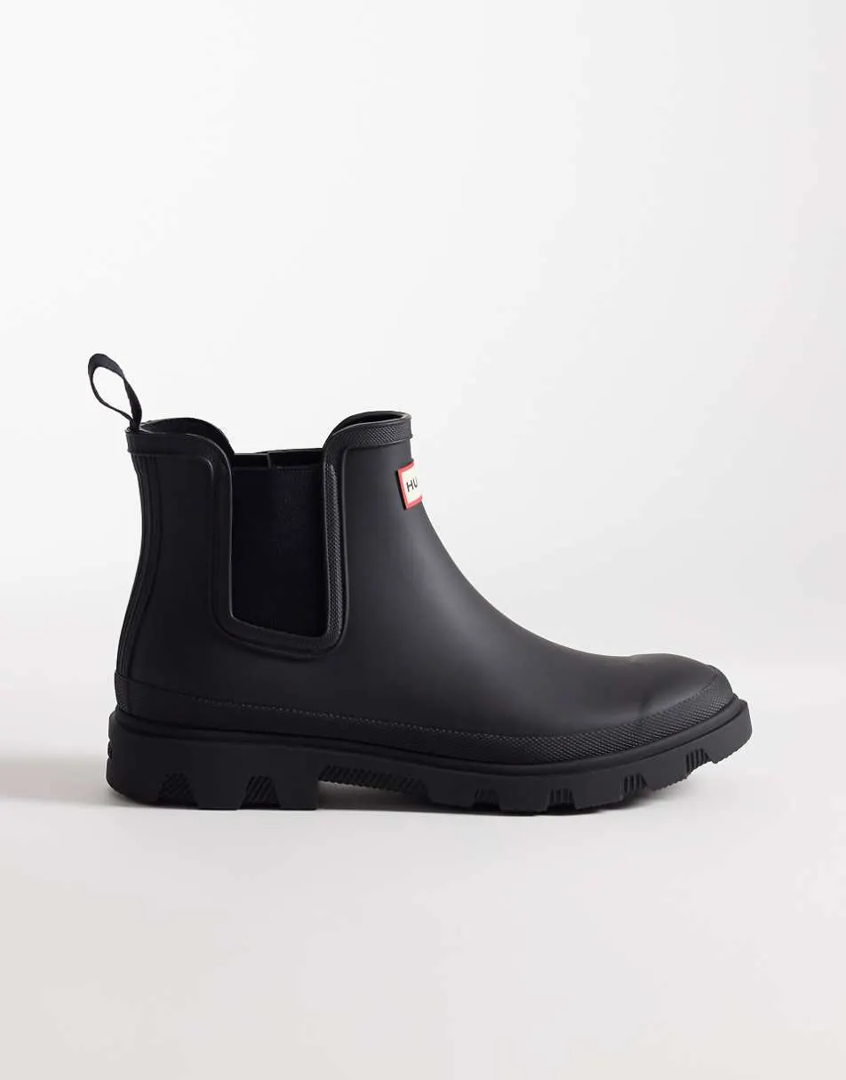 Hunter Unisex Downpour Chelsea boot in black