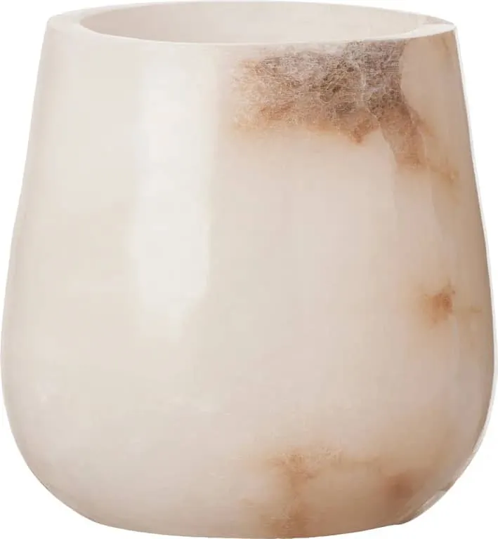 Alabaster D10x13cm Hvit
