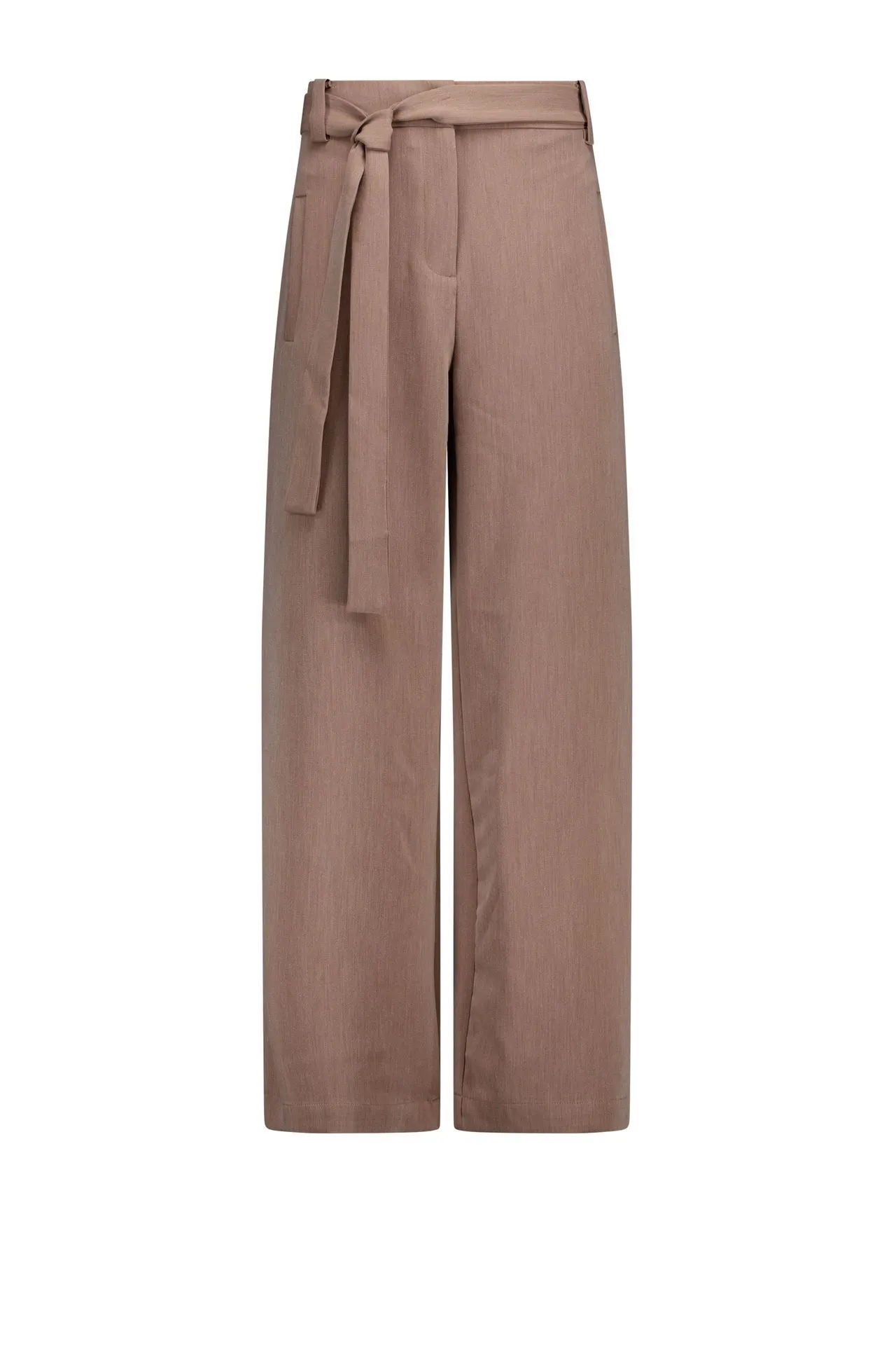Wide fit broek | Taupe