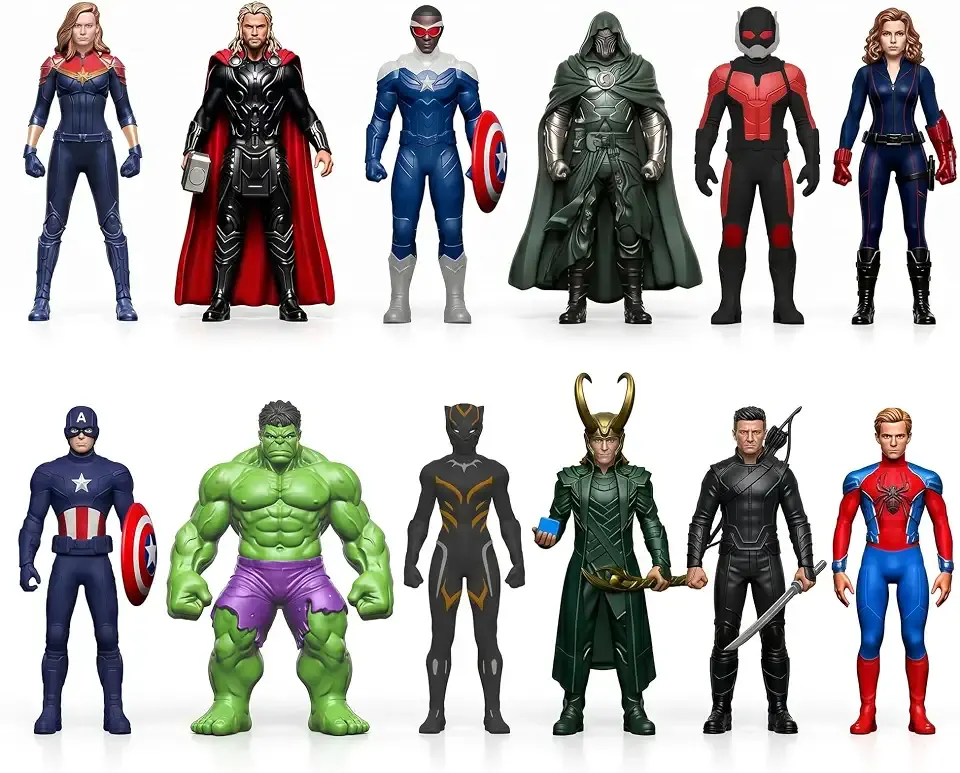 4.5IN Action Figures Set PVC Collectible Dolls Inspired by Recent Blockbuster Movies - Ideal Memorabilia for Fans and Collector (12PCS)