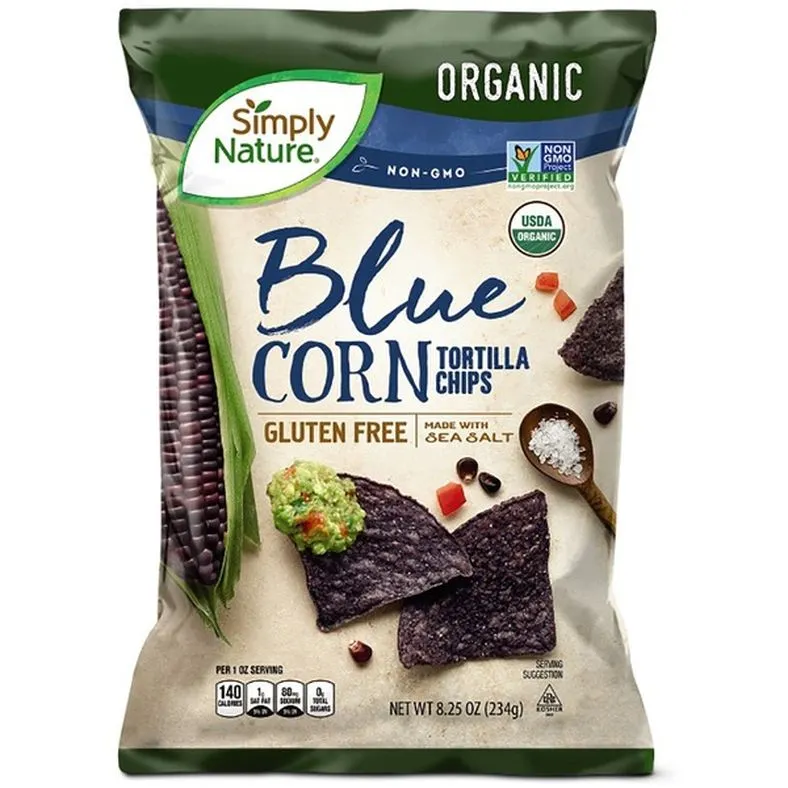 Simply Nature Organic Blue Corn Tortilla Chips