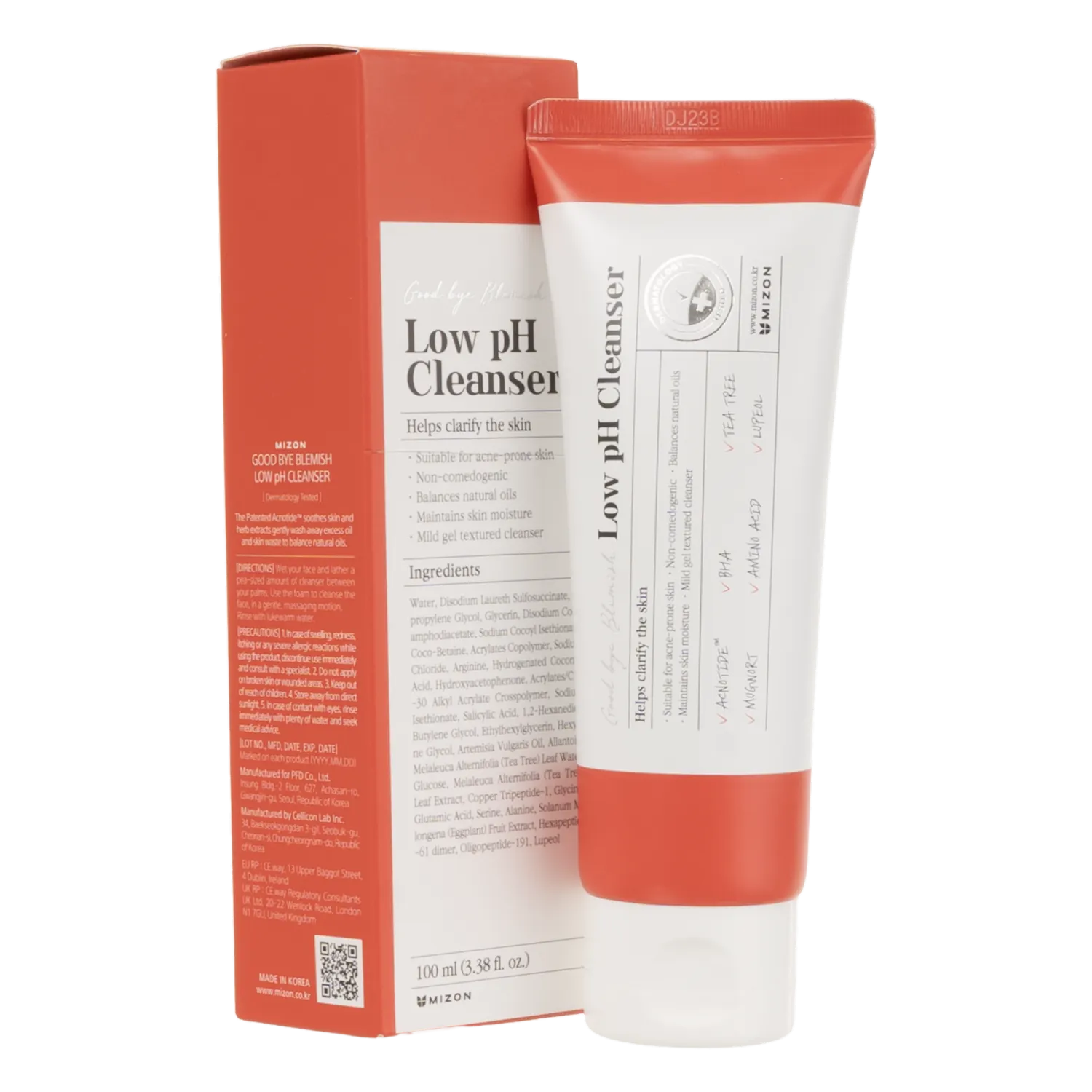 Limpiador Facial En Espuma Adiós Imperfecciones Ph Bajo MIZON 100 Ml