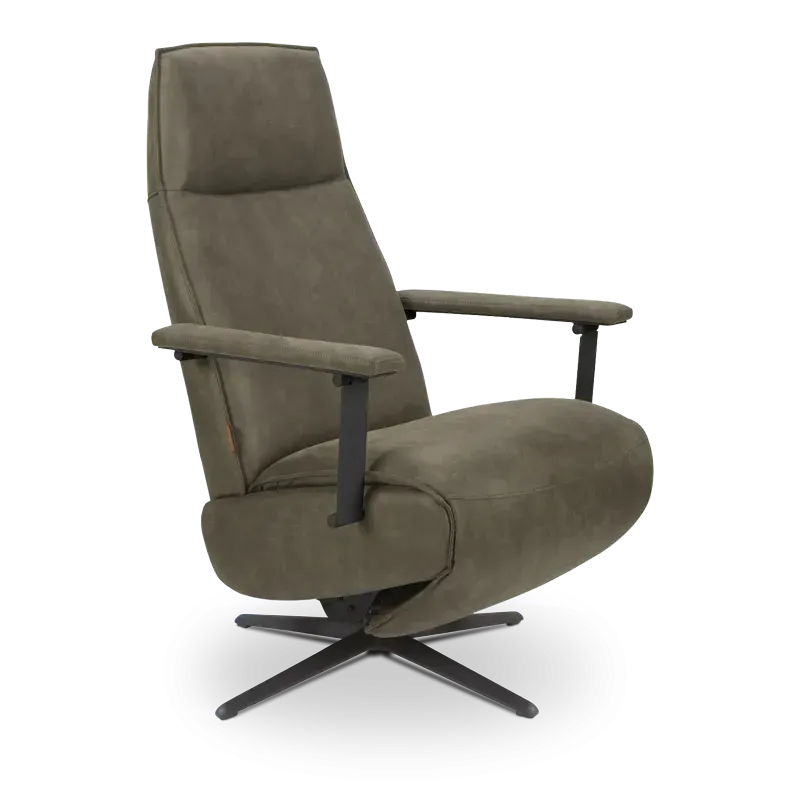 Relaxfauteuil VIllon - handmatig - microleder Oxx Forest
