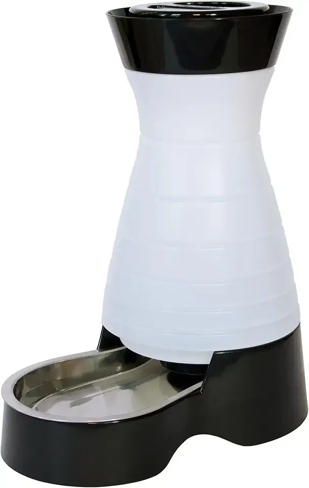 PetSafe Healthy Pet Water Station - Small, 64 oz Capacity - Gravity Pet Water Fountain, Automatic Cat Water Fountain, Dog Water Fountain, Water Dispenser - Removable Stainless Steel Bowl Included