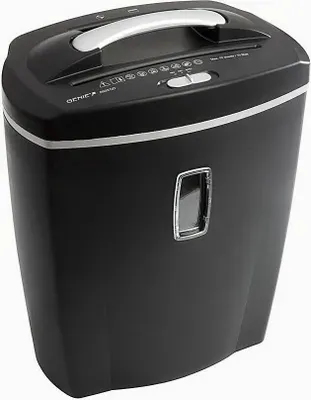 GENIE 580 Aktenvernichter 10 Blatt Partikelschnitt und CD Vernichtung schwarz