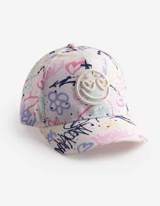 Berretto da baseball - Stampa allover - bianco