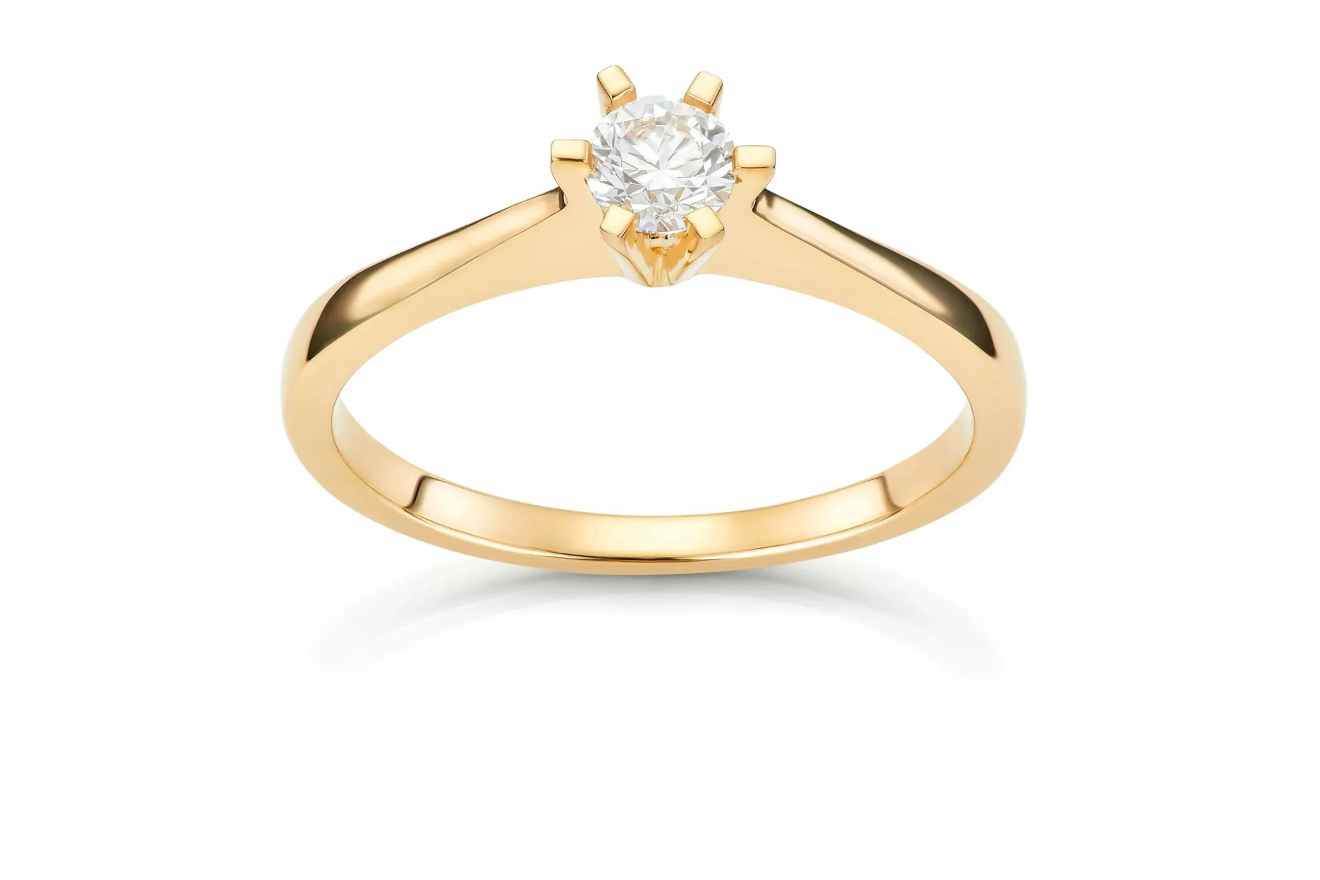 Helene diamantring i 585 gult gull 0,30 ct