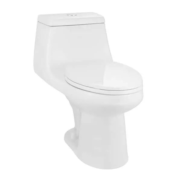 Glacier Bay McClure 12 inch Rough In One-​Piece 1.​1 GPF/​1.​6 GPF Dual Flush Elongated Toilet in White Seat Included