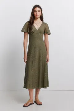 Vestido midi bordado
