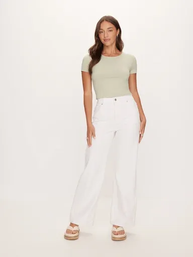 Super Soft V-Neck Crop Tee