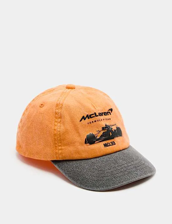 Kinder-Baseballmütze aus reiner Baumwolle mit McLaren™-Motiv (3–13 Jahre)