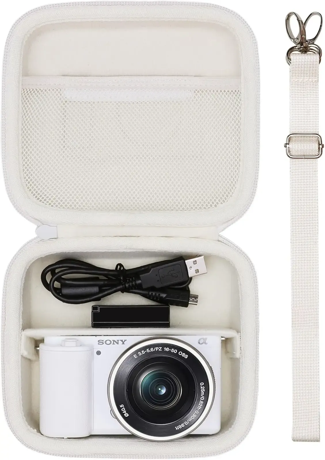 XANAD Hard Case for Sony a6400/a6700/a6100/a6000/a5000/a5100/ZV-E10/ZVE10 II or Fujifilm X100VI / X100V Digital Camera (Cream)