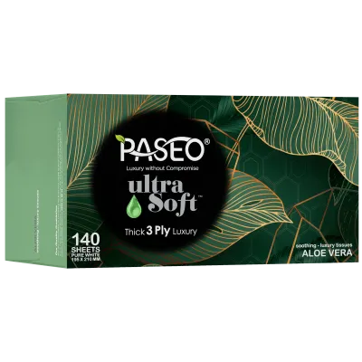 Paseo Ultra Soft Hypo Allergenic 3 Ply Soothing Aloe Vera Tissues