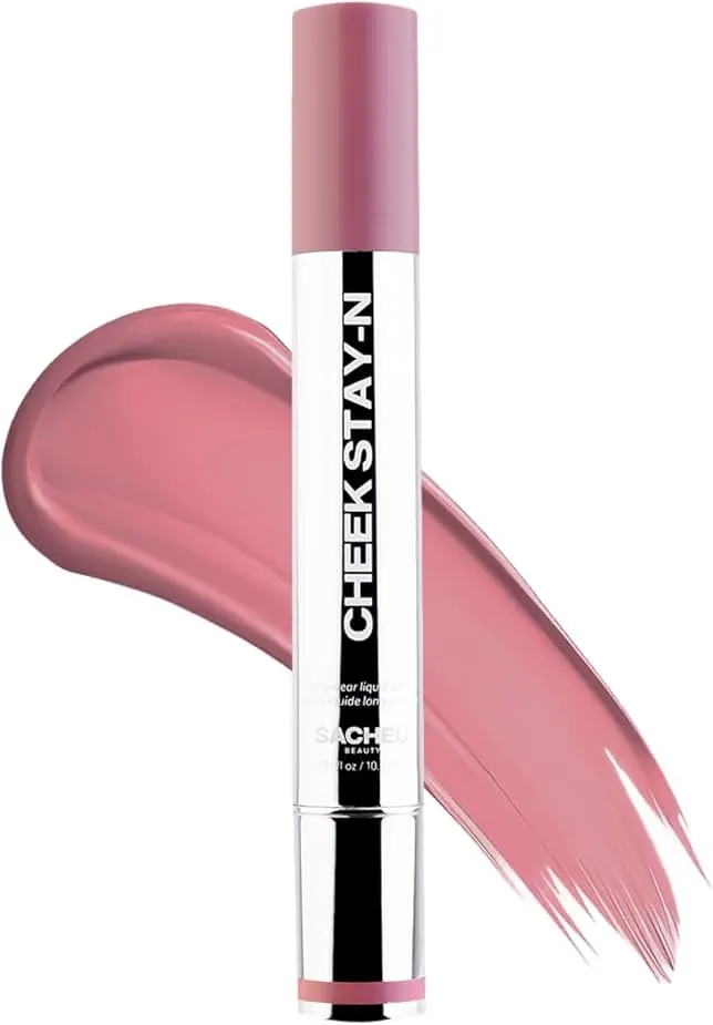 Sacheu Cheek STAY-N Liquid Blush for Cheeks — High Pigment, Buildable, Lightweight Cream Blush for Dewy & Radiant Flushed Cheeks — Long-lasting & Cruelty Free, I'm Guilty
