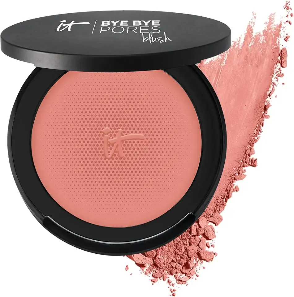 IT Cosmetics Bye Bye Pores Blush - Sheer, Buildable Color - Diffuses the Look of Pores & Imperfections - With Silk, Hydrolyzed Collagen, Peptides & Antioxidants - 0.192 oz