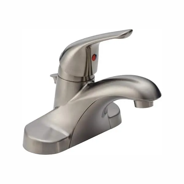 Delta Foundations 4 in.​ Centerset Single-​Handle Bathroom Faucet in Brushed Nickel