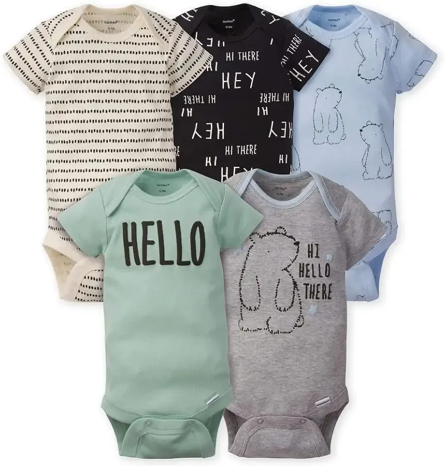 Baby Boys' 5-pack Variety Onesies Bodysuits