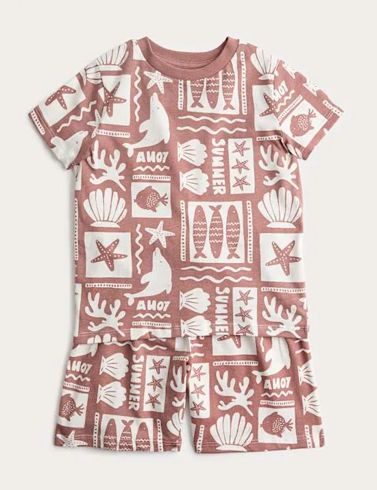 Kurze Schlafanzüge mit Möwenmotiv für Kinder (1–8 J.)