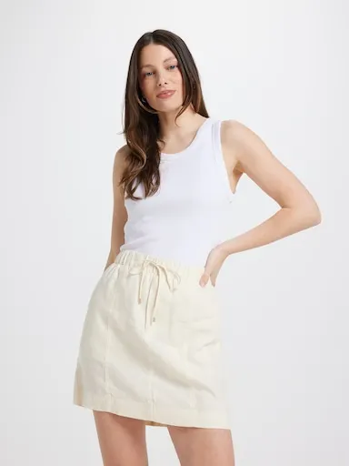 Just Jeans Coco Linen Jog Mini Skirt