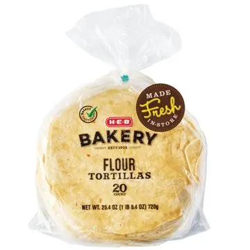 H-E-B Bakery Flour Tortillas, 20 ct