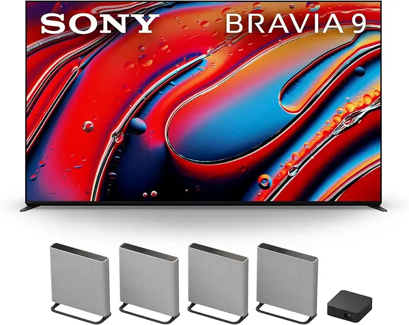 Sony 75 Inch Mini LED QLED 4K Ultra HD TV BRAVIA 9 Smart Google TV with Dolby Vision HDR and Exclusive Features for Playstation 5 (K-75XR90), 2024 Model & Sony BRAVIA Theater Quad