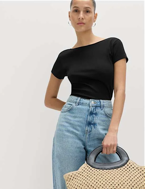 Pure Cotton Short Sleeve Ballet Back T-Shirt