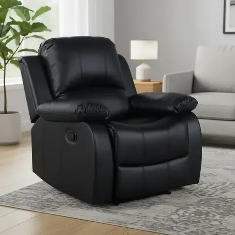 Sillón Reclinable Masajeador Calentador 1 cuerpo Atlanta 91x101x94 cm Negro