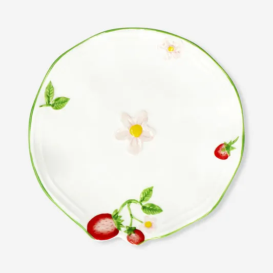 Plate with embossed strawberries ...