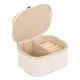 Boîte à bijoux ENYA en velours beige 9x5.5x11cm