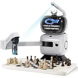 SenseRobot AI Chess Robot with Robotic Arm, Electronic Chess Board for Kids & Adults, 25 AI Levels, 1200+ Exercises, Voice Coaching, Lichess Integration, Wi-Fi OTA Updates