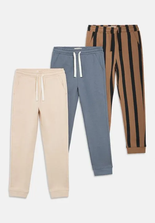 UNISEX 3 PACK - Joggebukse - brown/dark blue/beige