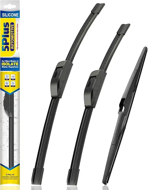 5 PLUS® Silicone Windshield Wipers Replacement for Chrysler Pacifica 2017-2024, Chrysler Voyager 2020-2024 Wiper Blades(Set of 3),Automotive Replacement Windshield Wiper Blades For My Car-26"/20"/14"