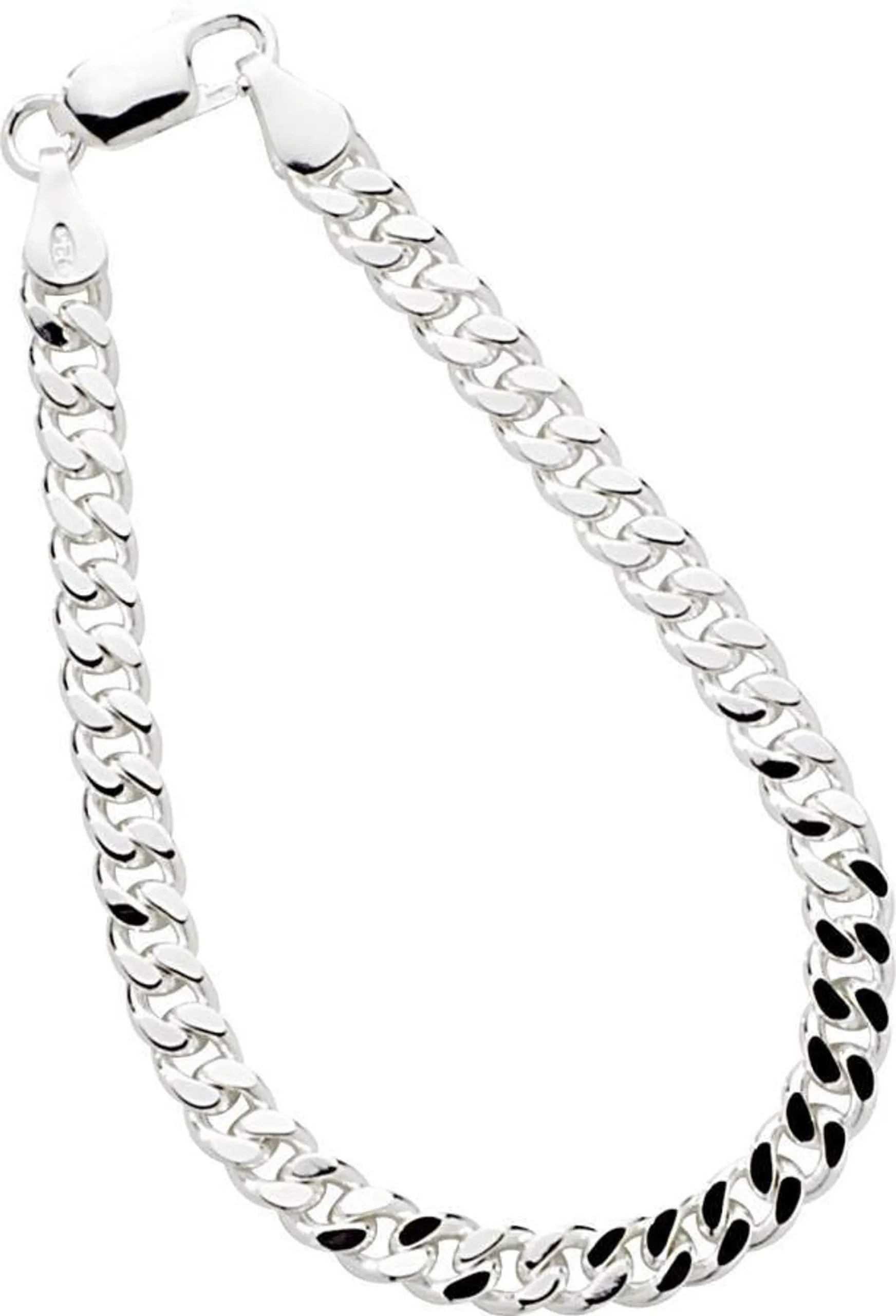 Armbånd panser i 925 sølv 5,2mm 21cm