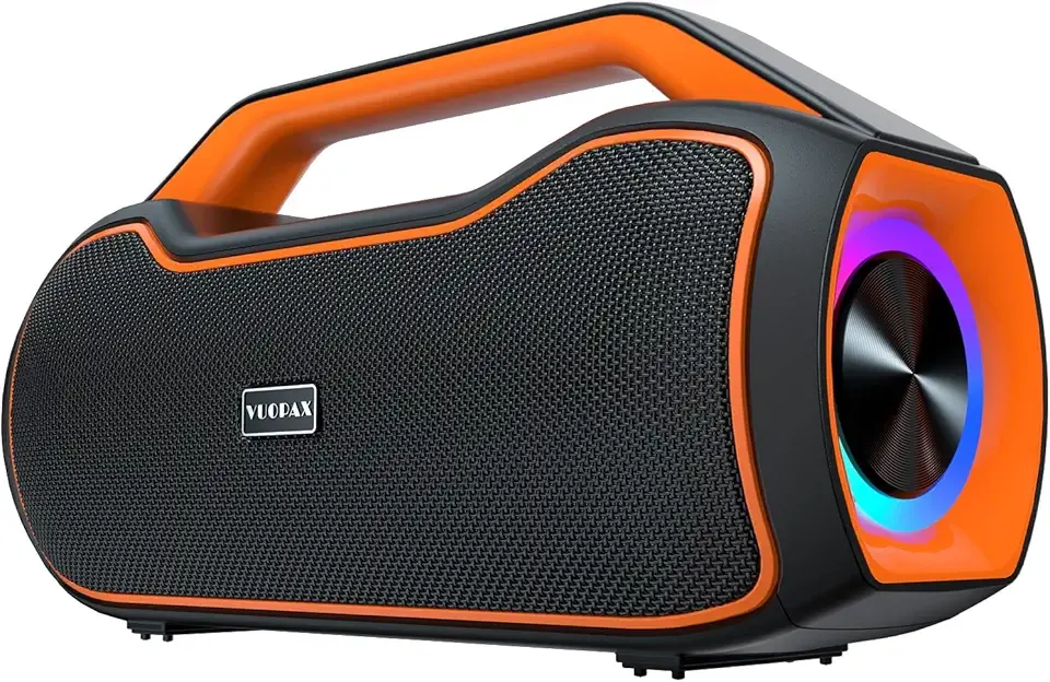 Portable Bluetooth Speaker Bass Boost, 120W Peak Loud Powerful Speakers Wireless w/2*Bass and 2*tweeters, 20H Playtime,IPX6 Waterproof, BT5.4, Suitable for Party, Beach, Camping,Outdoor,Large Jobsite,