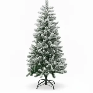 Árbol de Navidad Nevado Artificial con Nieve Blanco 150cm