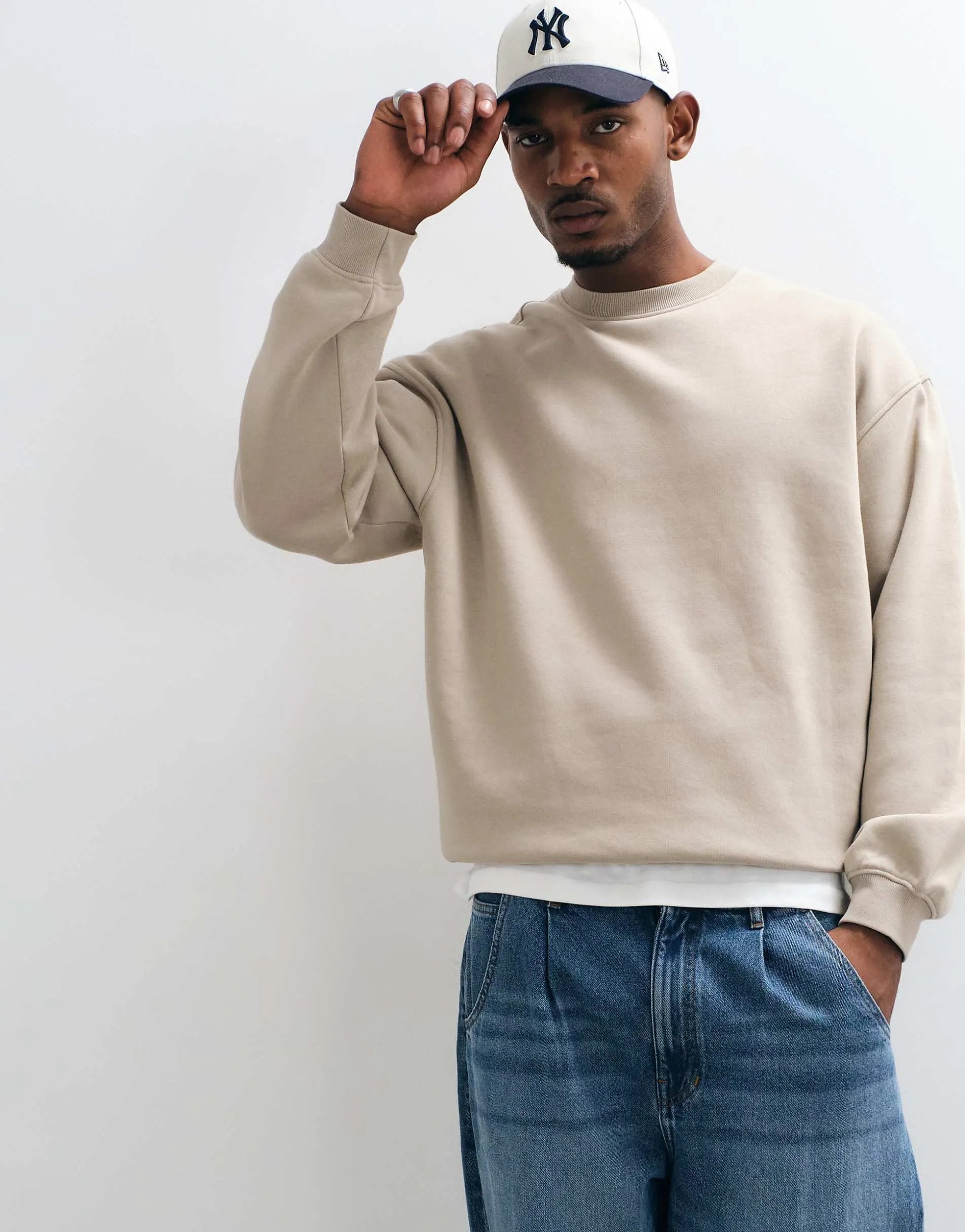 ASOS DESIGN essentials oversized crew