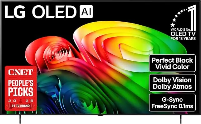 LG 77 inch Class LG OLED AI B6 4K Smart TV 2026 | Perfect Black & Vivid Color, a8 AI Processor