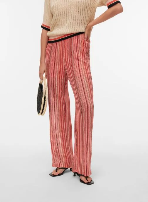 Wijde broeken Vmdemi Hw Pants Jrs Ga dames roze