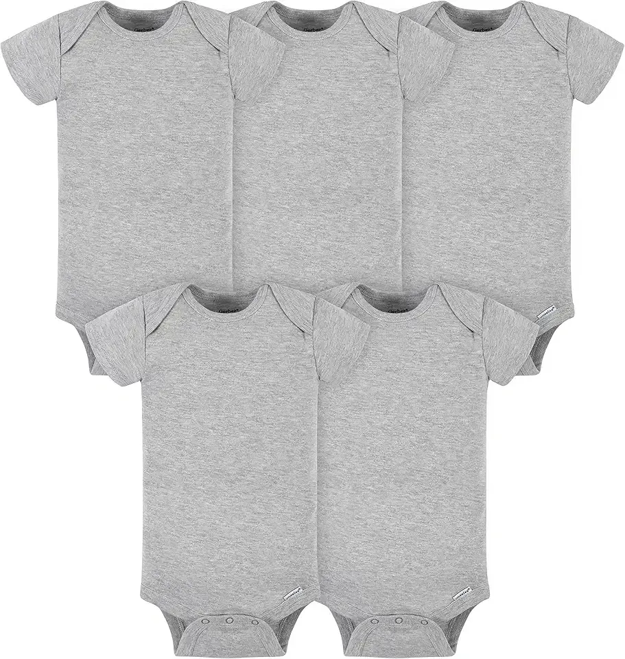 baby-girls 5-pack Solid Onesies Bodysuits