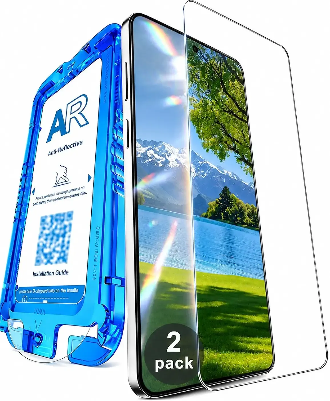 2 Pack for Samsung Galaxy S26 Ultra Screen Protector, Anti Reflective, AR | 9H+ Tempered Glass, Anti Glare Clear View, Fingerprint Compatible, Dust Free Install Tray, Anti Scratch, Case Friendly