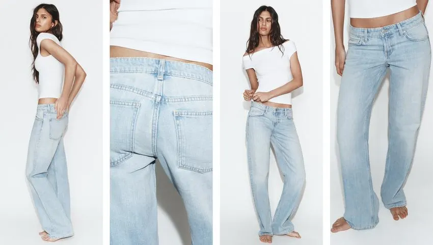 TRF LOW-RISE WIDE-LEG JEANS