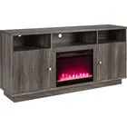 Ambrose 70" TV Stand with Fireplace - Gray