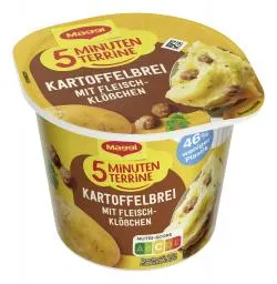 Maggi 5 Minuten Terrine Kartoffelbrei mit Fleischklößchen