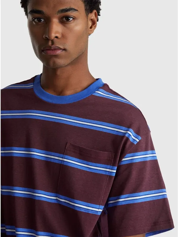 Striped t-shirt in pure cotton