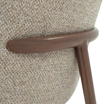 Barstoel LUNO Sand / Walnut foil