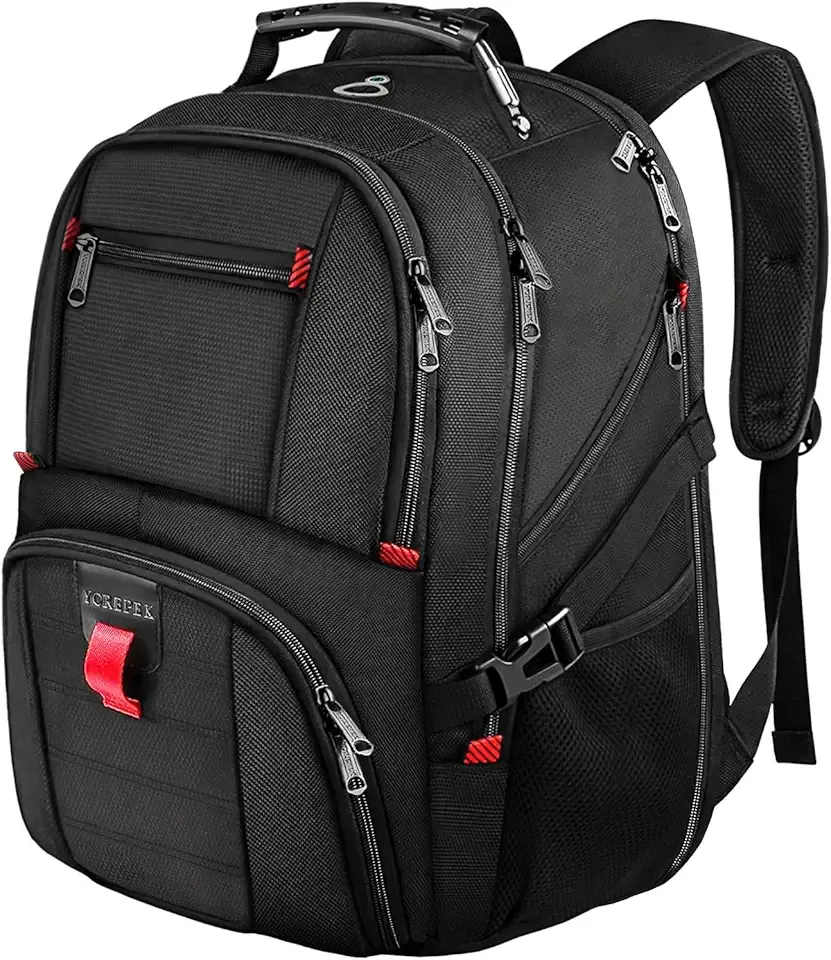 YOREPEK Large Laptop Backpack for Men, Heavy Duty Travel Backpack Carry On Flight Approved, 17 Inch College Work Bookbag, Water Resistant Business Backpack for Men Women, mochilas para hombres